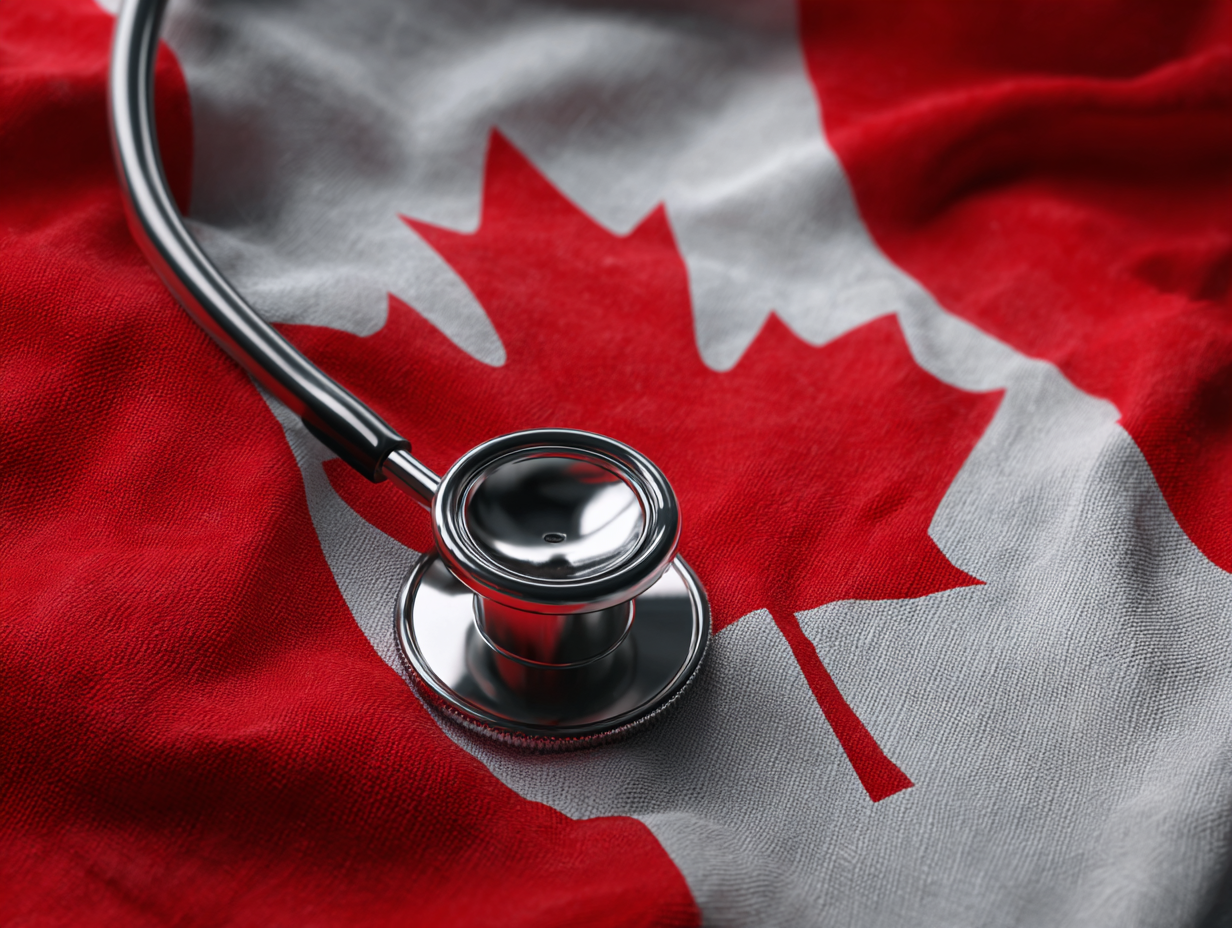Stethoscope on Canadian Flag